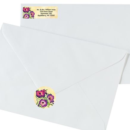 Personalized Floral Labels & Seals 60-365591