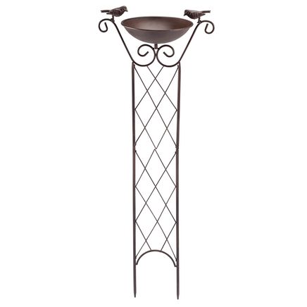 Bird Bath with Trellis-366290