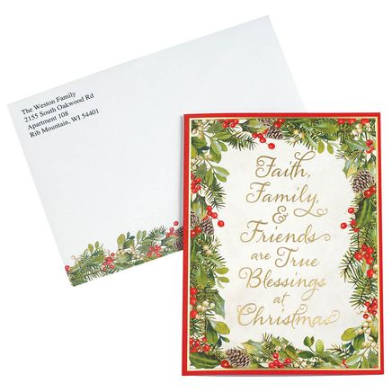 Faith, Family, Friends Christmas Card Set of 20-368253