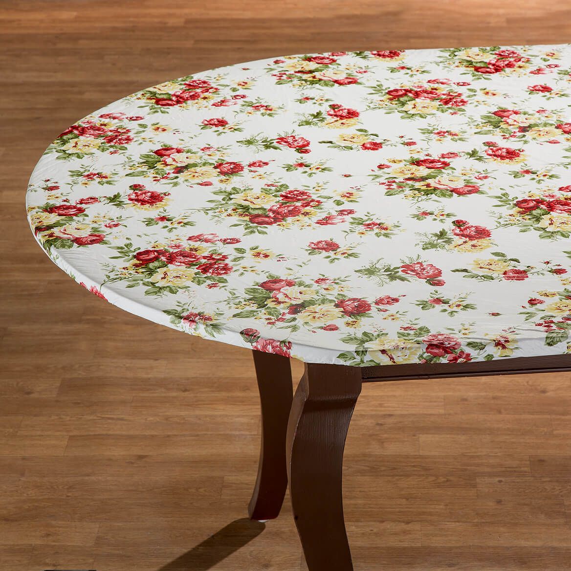 Country Rose Elasctized Vinyl Table Cover by Chef's Pride-368835
