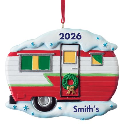 View product details for Personalized Vintage Camper Ornament
