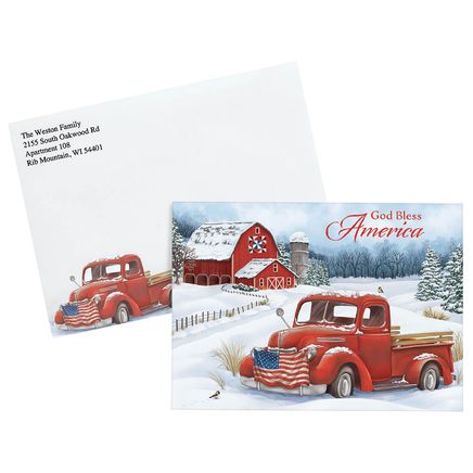 Personalized Christmas in the Country Card, Set of 20-370181