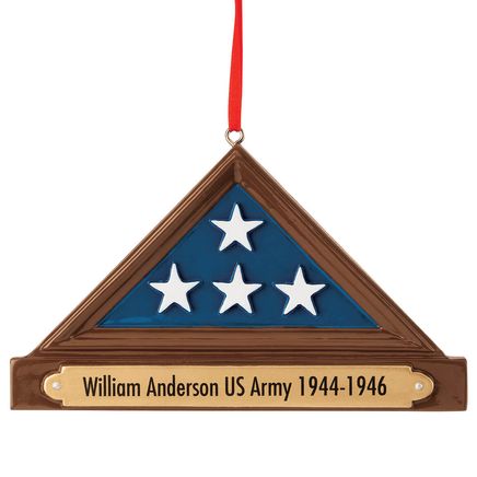 Personalized Flag Display Case Ornament-370423