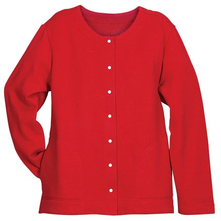 Snap Front Sweatshirt Cardigan by Sawyer Creek™-370495