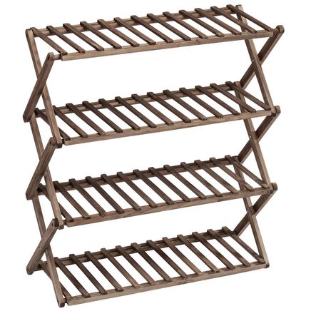 Fir Wood Folding Shoe Rack-370516