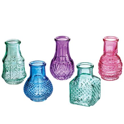 Mini Glass Vases Set of 5-370628