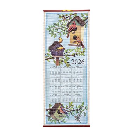 Birds Houses Scroll Calendar-371695