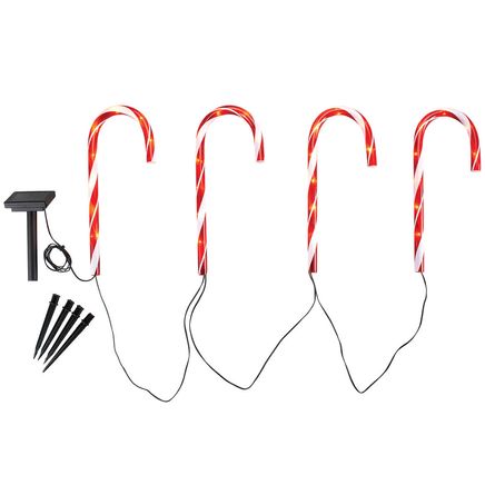 Solar Candy Cane Lights by Fox River™ Creations, Set of 4-371951