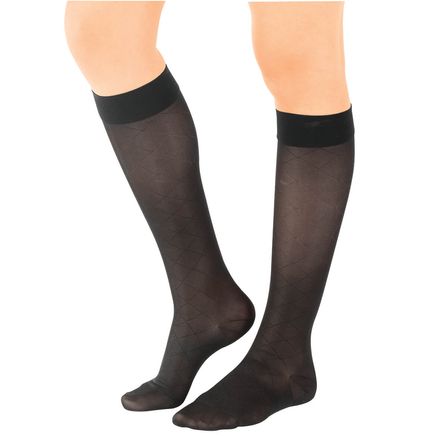Silver Steps™ Sheer Compression Diamond Knee Highs 15-20 mmHg-372584