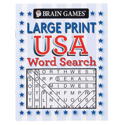 Brain Games® Large Print USA Word Search Books, Set of 4-372671