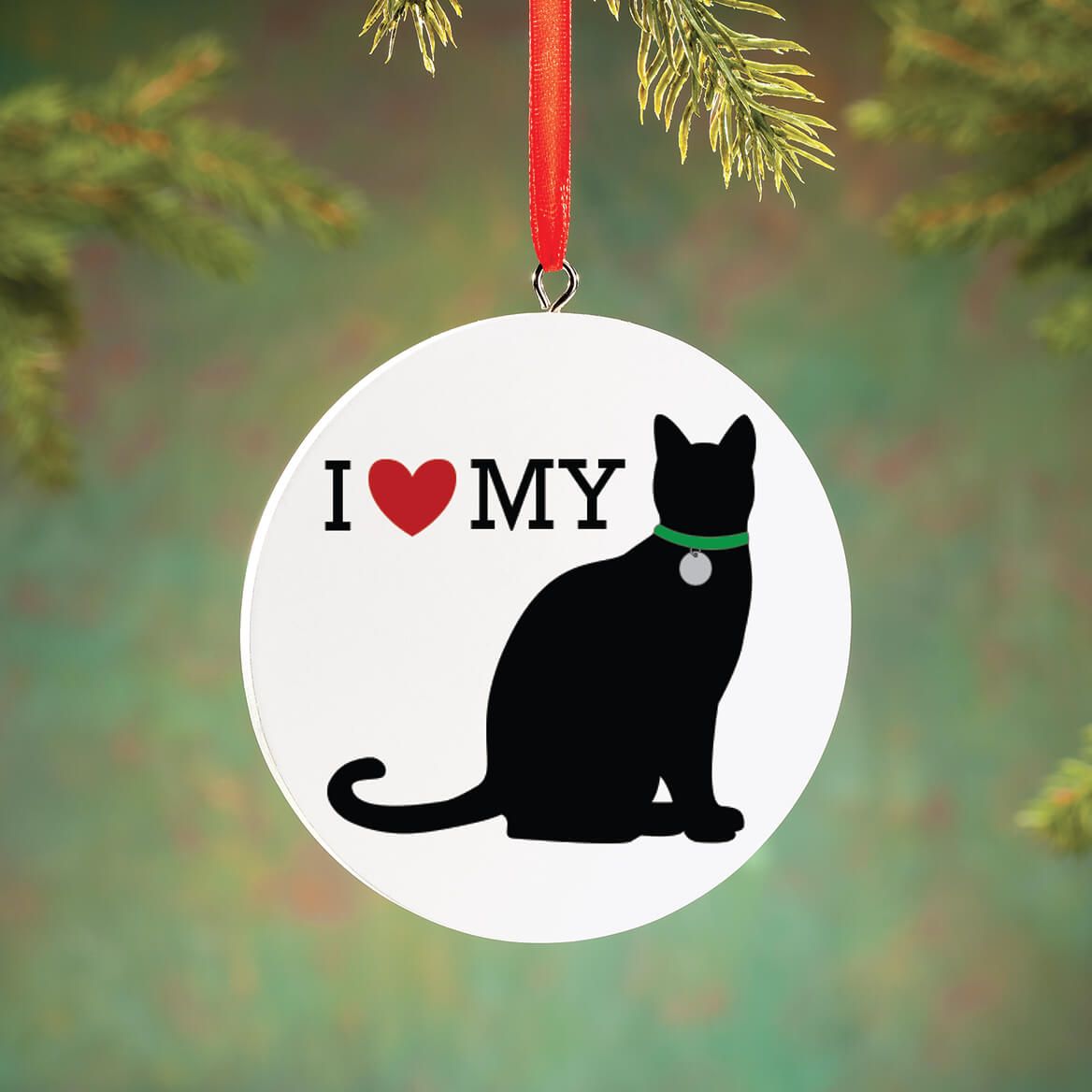 Personalized I Love My Cat Ornament-372728