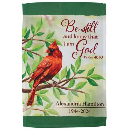 Personalized Cardinal Memorial Garden Flag-373225