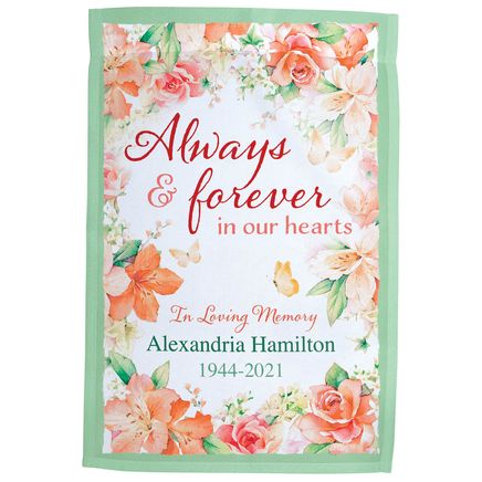 Personalized Always & Forever Memorial Garden Flag-373226
