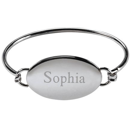 Personalized Stainless Steel Baby Bangle Bracelet-373350