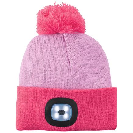 Night Scope Kid's Rechargeable LED Pom Pom Hat-373492