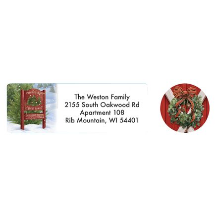 Personalized Christmas Tree Farm Labels and Seals, Set of 20-373641