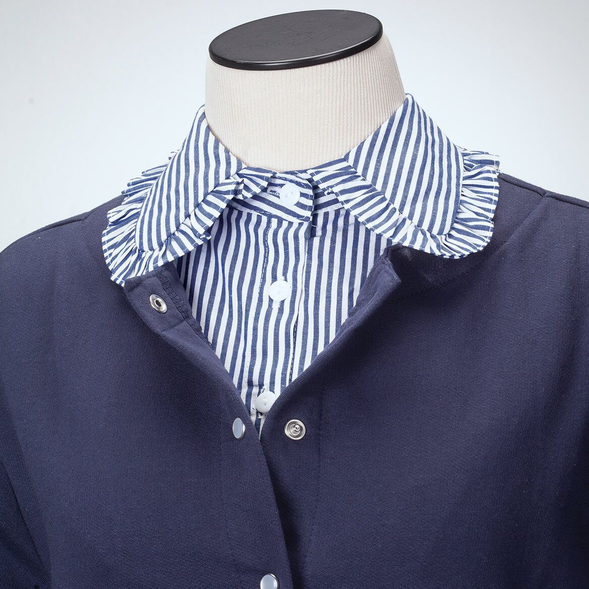 Chambray Ruffle Collar Blouse Dicky-374094