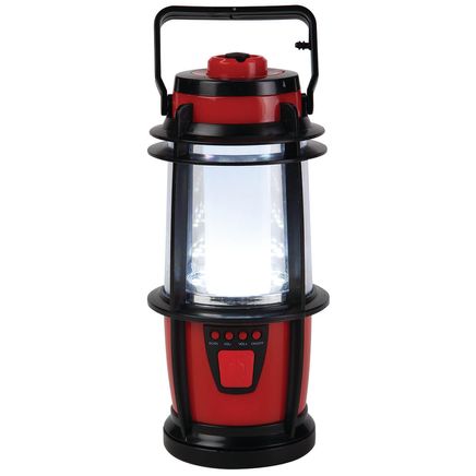 FM Radio LED Lantern with Pull-Out Flashlight by LivingSURE™-374135