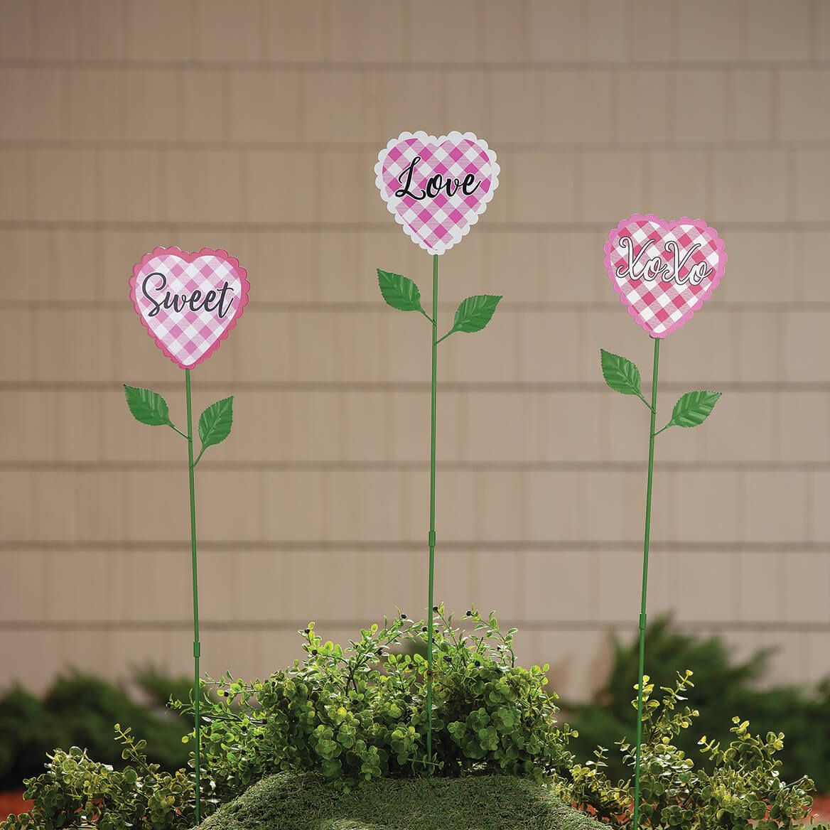 Metal Valentine Heart Plant Stakes by Fox River™ Creations, Set of 3-374139