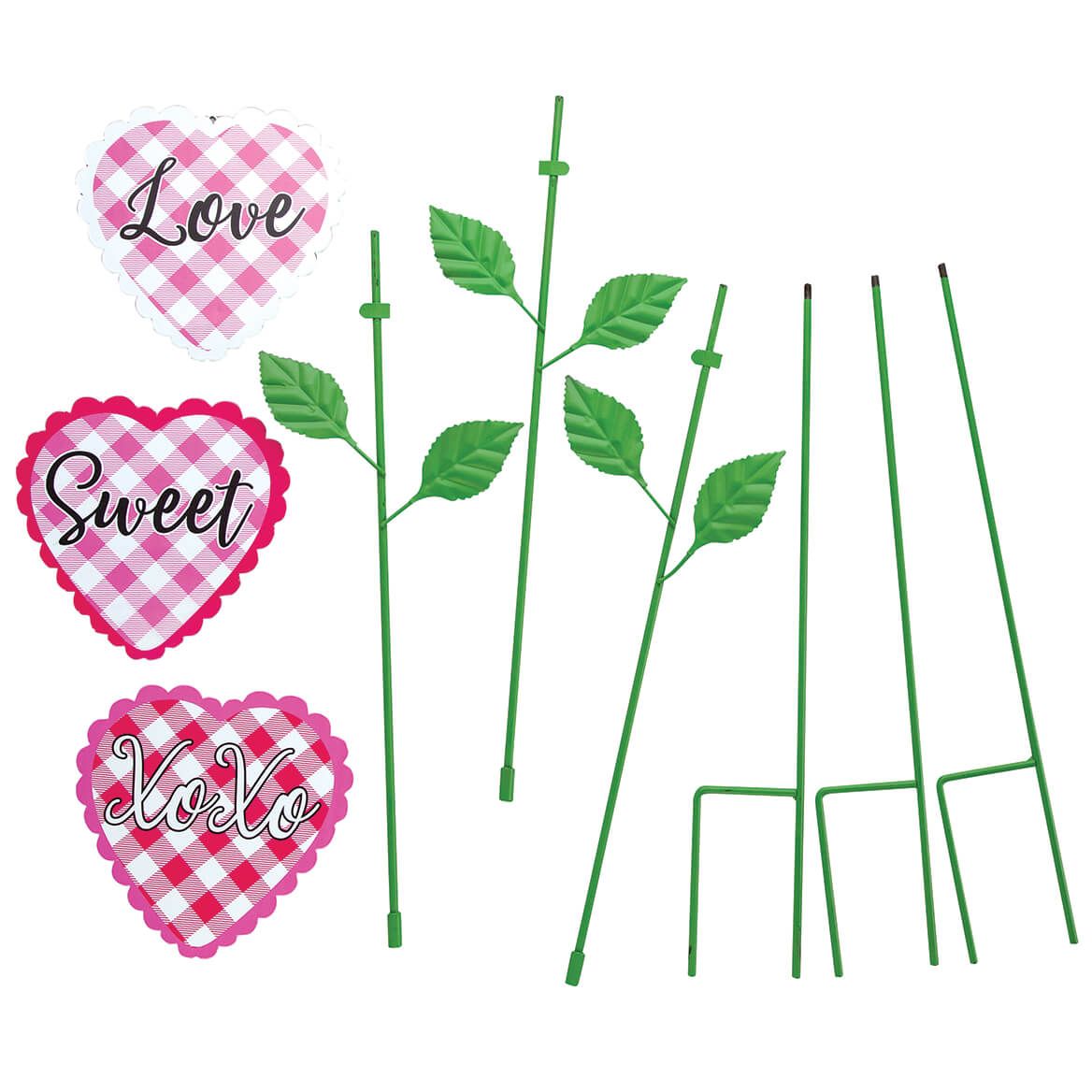 Metal Valentine Heart Plant Stakes by Fox River™ Creations, Set of 3-374139