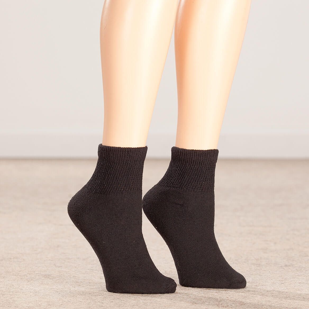 Extra Plush Quarter-Cut Diabetic Socks by Silver Steps™, 3 Pairs-374147