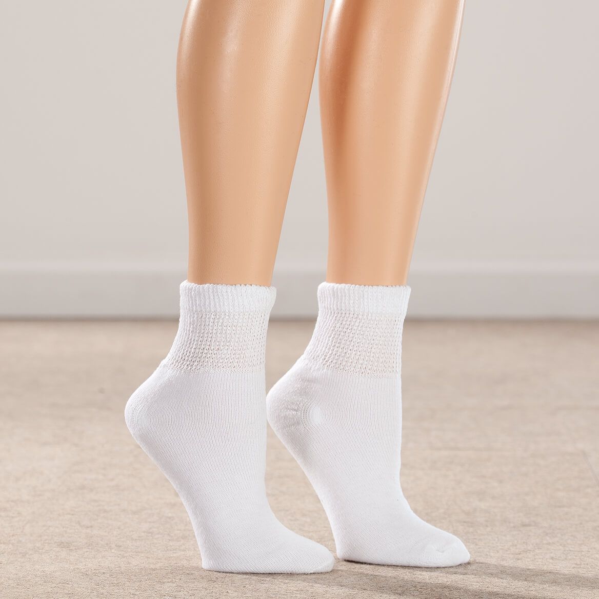Cool & Dry Quarter-Cut Diabetic Socks by Silver Steps™, 3 Pairs-374148