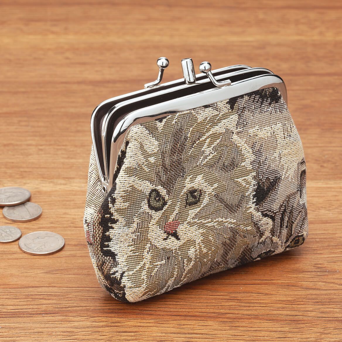 Animal Tapestry Dual Coin Pouch-374309
