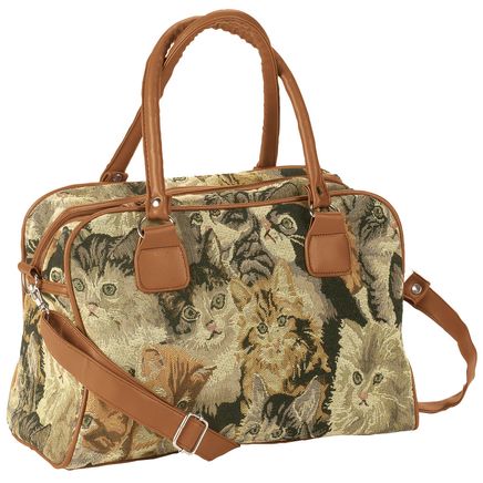 Animal Tapestry Barrel Handbag-374399
