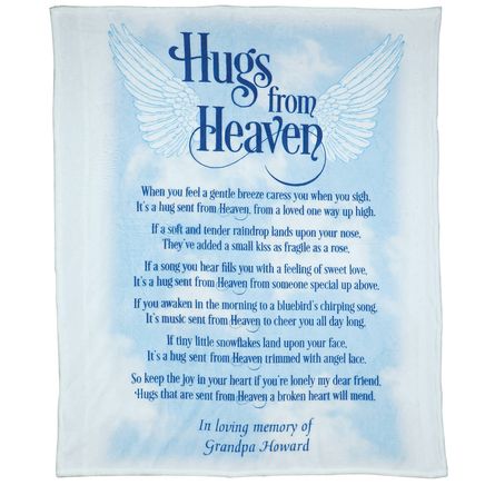 Personalized Hugs From Heaven Fleece Throw-374621