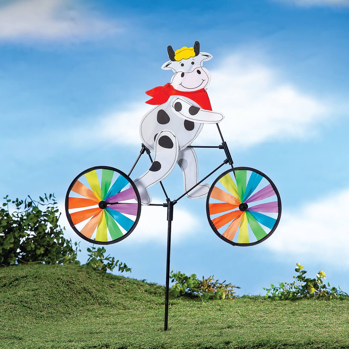 Cow On Bike Spinner Stake-374712