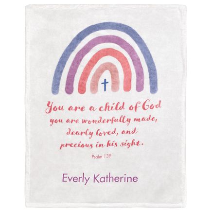 Personalized Rainbow Baptismal Blanket-374725