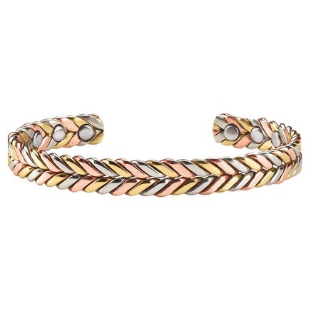 Magnetic Herringbone Copper Cuff-374847
