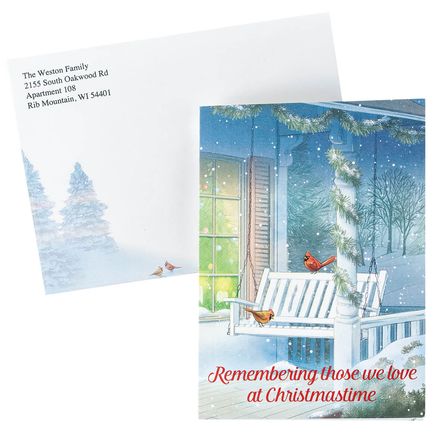 Personalized Remembering Those We Love Christmas Cards, Set of 20-374968