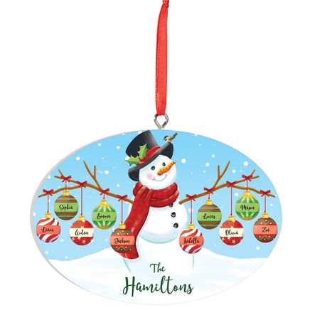 View product details for Personalized Snowman Family Ornament