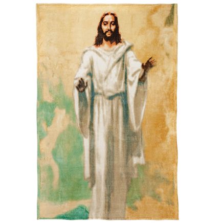Religious Plush Fleece Throw, 50"x70"-375526