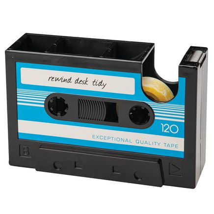 Retro Cassette Tape Dispenser and Desk Organizer-375538