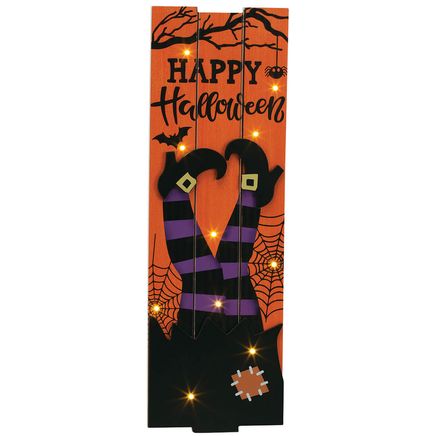 Lighted Happy Halloween Witch Sign by Holiday Peak™-375580