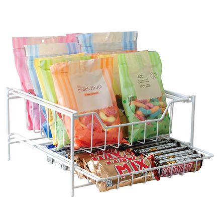 White Pantry Snack Organizer by Home Marketplace-375679