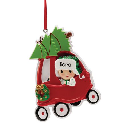 Personalized Kid in Car Ornament-375713