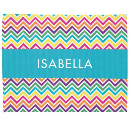 Personalized Rainbow Chevron Pillowcase-375888