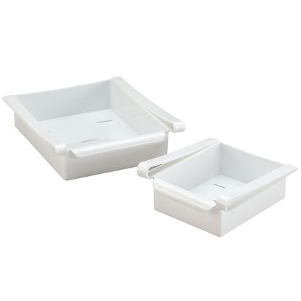 Slide-On Fridge Baskets, Set of 2-376056