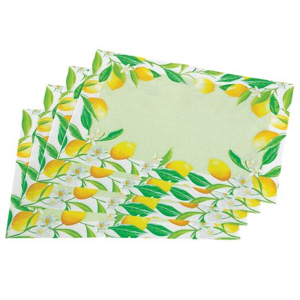 Lemon Design Placemats, Set of 4-376769