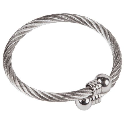 Twisted Magnetic Cable Cuff Bangle-376932