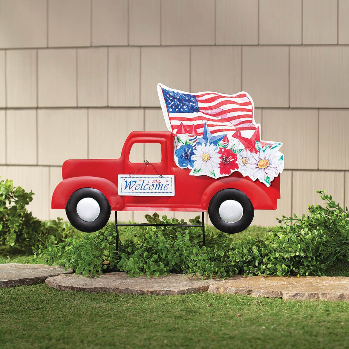 Patriotic Red Truck Stake by Fox River Creations™-377023