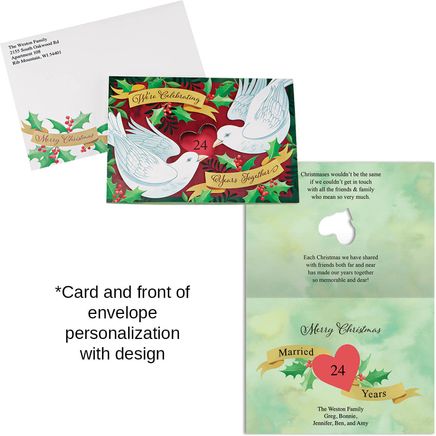Personalized Years Together Dove Christmas Cards, Set of 20-377393