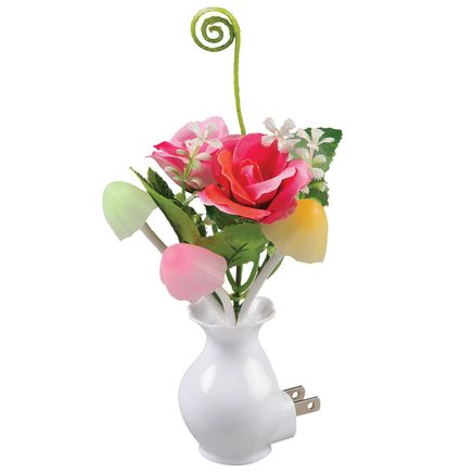 Floral Mushroom Color-Changing LED Night Light-377613