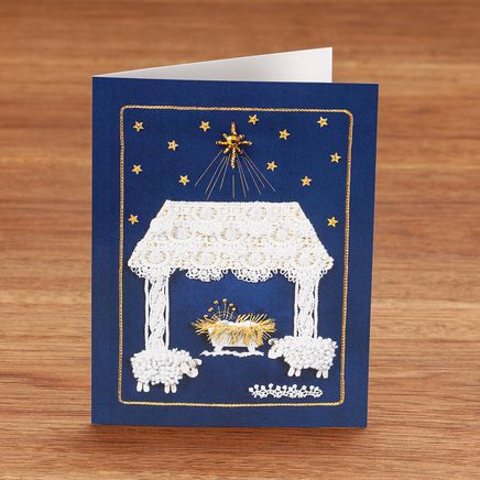 Non-Personalized Satin Nativity Collage Cards, Set of 20-377668