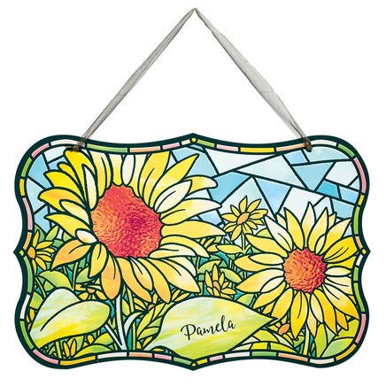Personalized Sunflower Acrylic Suncatcher-377949