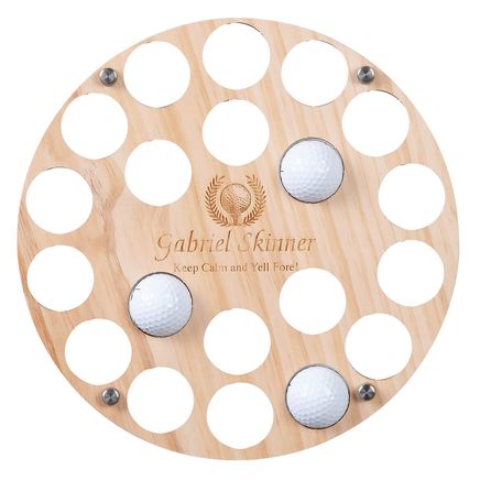 Personalized Engraved Golf Ball and Wreath Ball Holder-378039