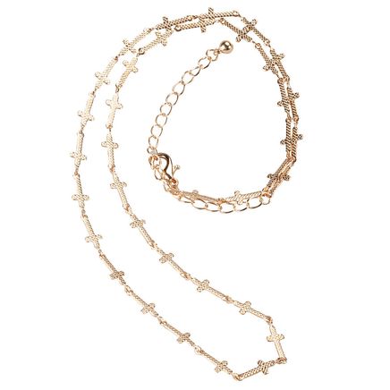Cross Link Necklace-378113